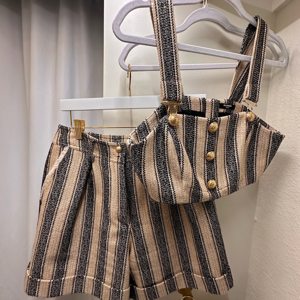 Balmain Striped Shorts